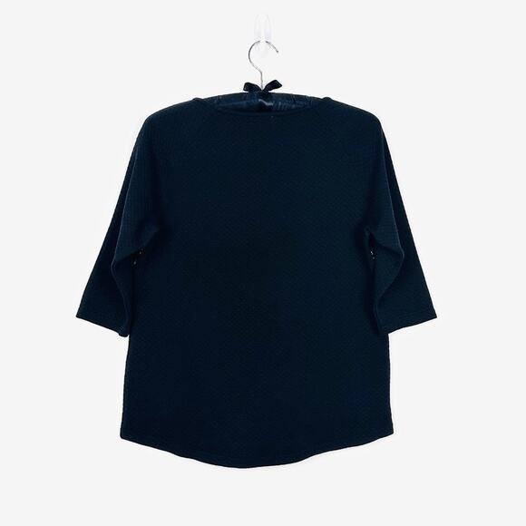 Reiss Melinda Mixed Media Top Small Black White Cotton Blend Lace Abstract - Picture 4 of 13